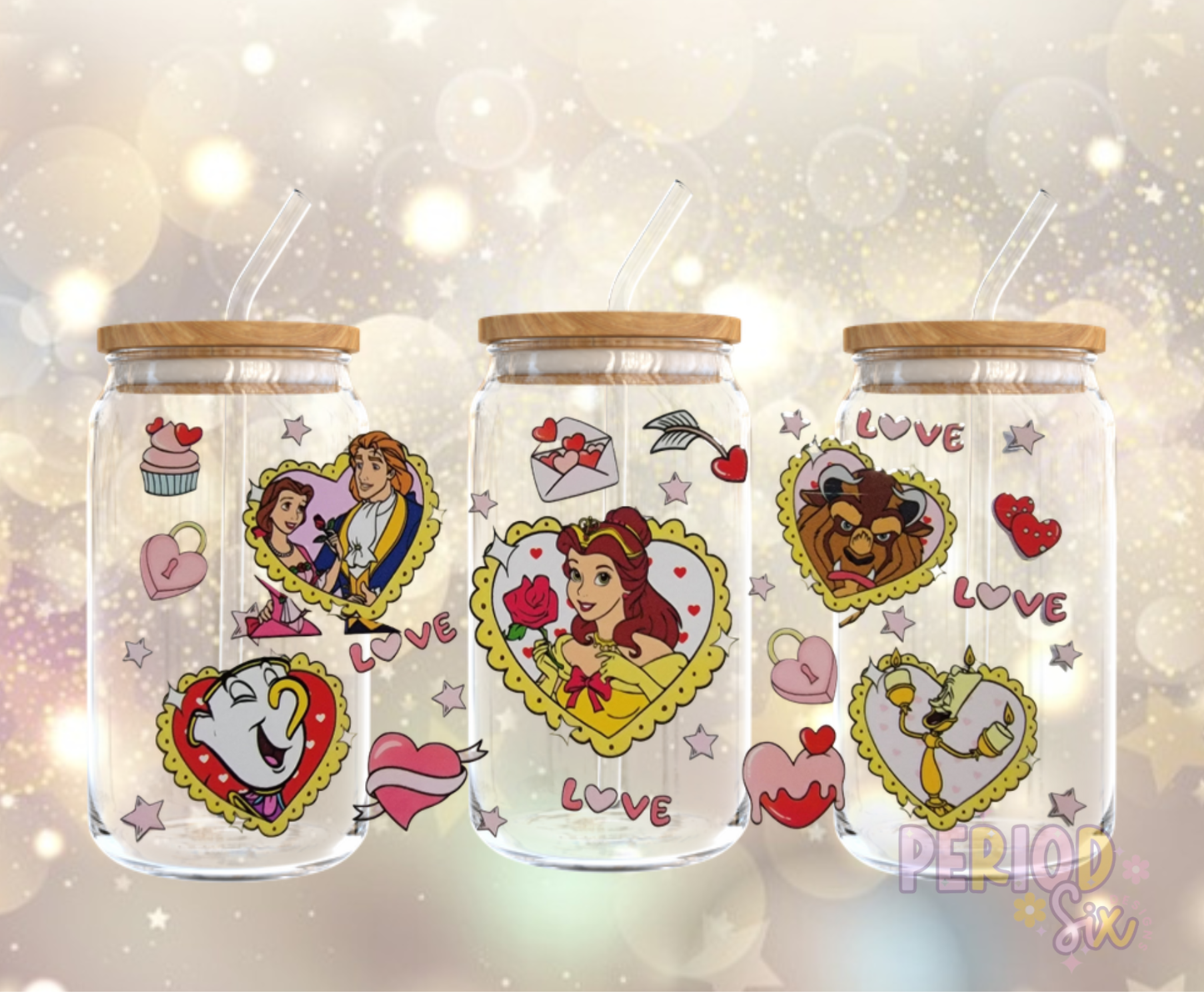 Belle Valentines UV DTF Cup Wrap