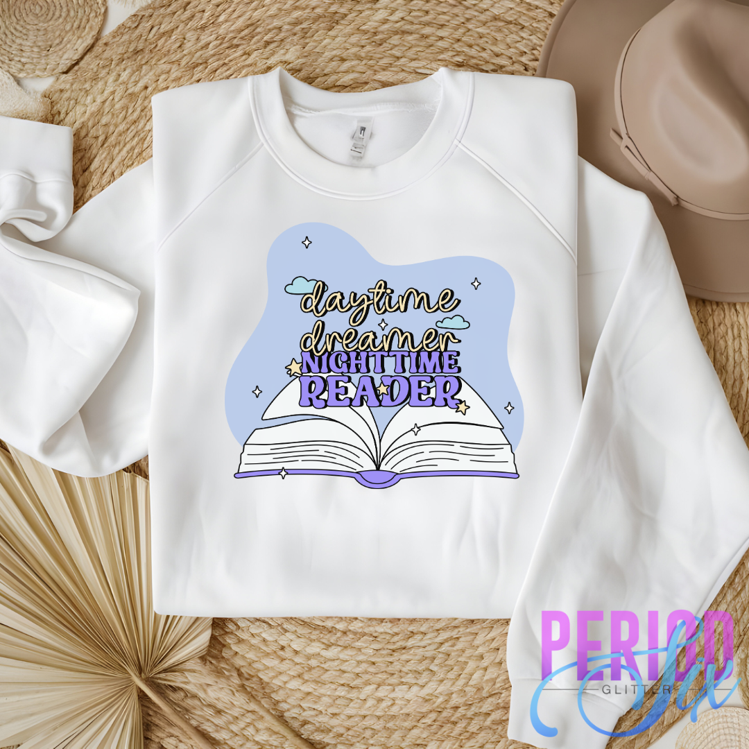 Daytime Dreamer Nighttime Reader Heat Transfer DTF