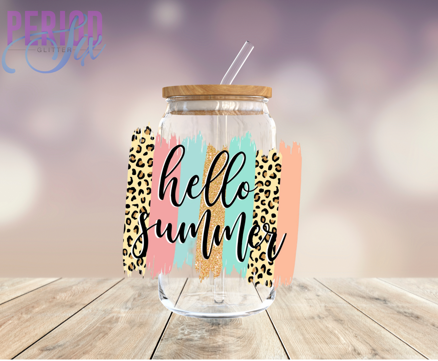 Hello Summer (Brush Strokes) UV DTF Decal