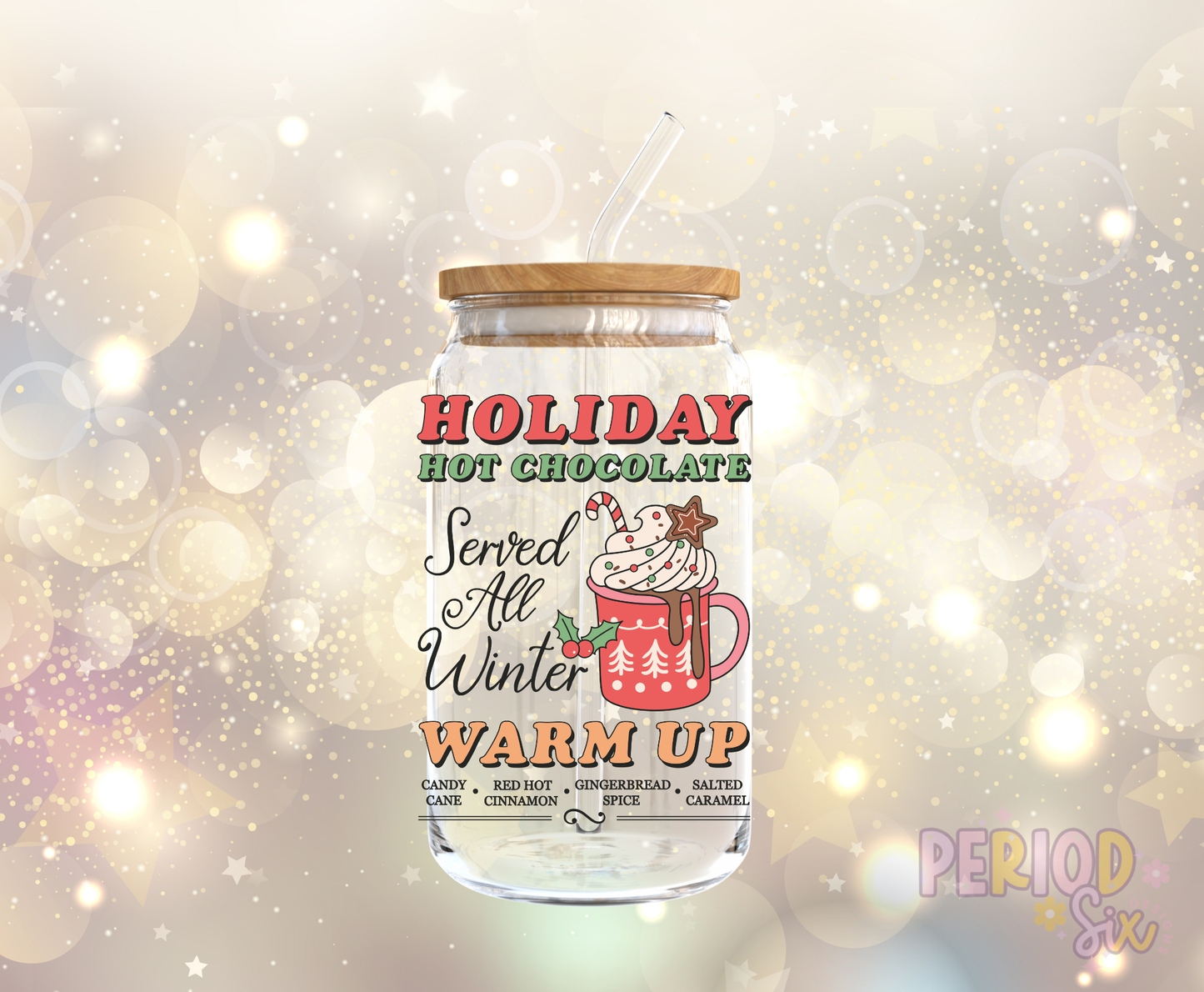 Holiday Hot Chocolate UV DTF Decal
