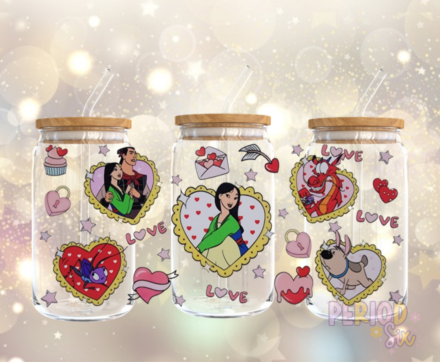 Mulan Valentines UV DTF Cup Wrap
