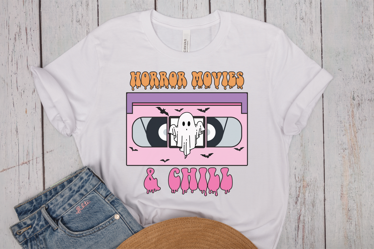 Horror Movies & Chill VHS Tape DTF Transfer