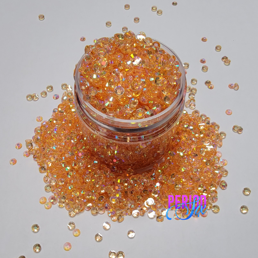 Peach Transparent Resin Rhinestones