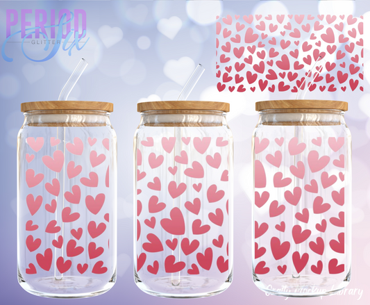 Ombre Hearts UV DTF Wrap