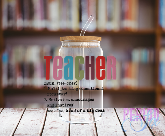 Teacher Definition UV DTF Decal