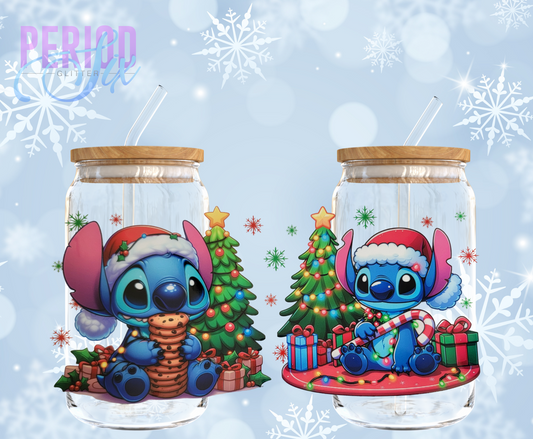 Stitch 3D Christmas UV DTF Wrap