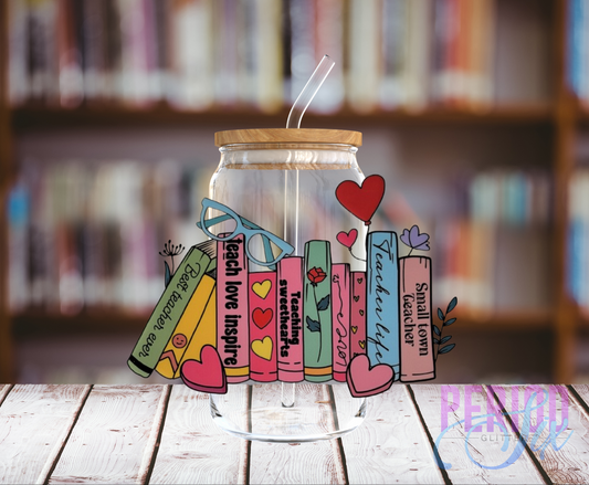 Teachers Loves Books UV DTF Decal