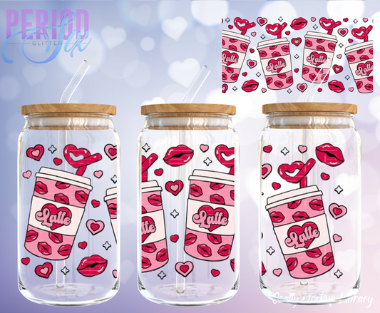 Latte Hearts UV DTF Wrap
