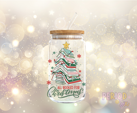 All Booked for Christmas (Book Tree) UV DTF Decal