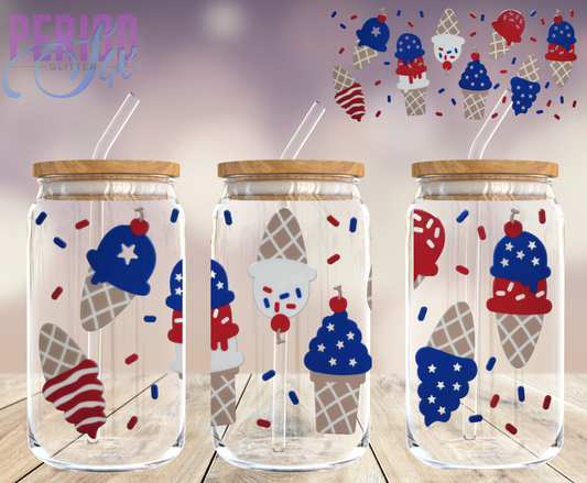 American Ice Cream UV DTF Wrap