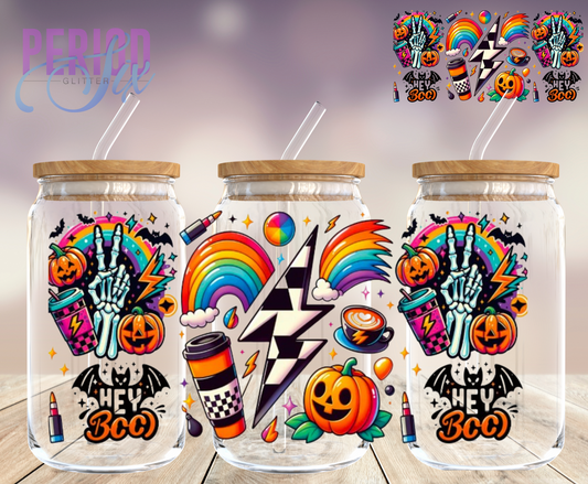 Hey Boo Colorful Halloween UV DTF Wrap