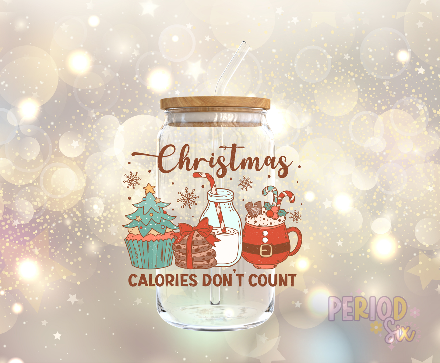 Christmas Calories Don't Count UV DTF Decal