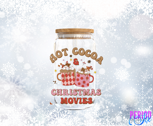 Hot Cocoa and Christmas Movies (Double Cocoa) UV DTF Decal