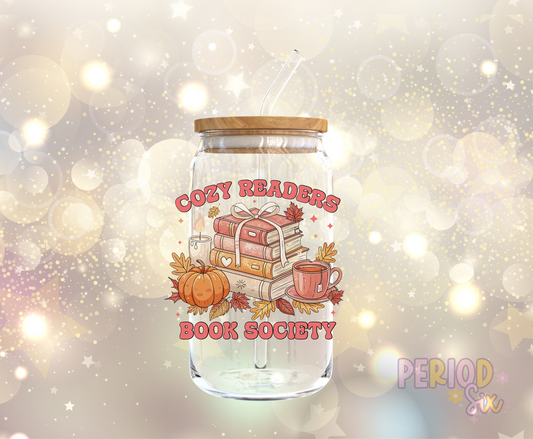 Cozy Readers Book Society UV DTF Decal