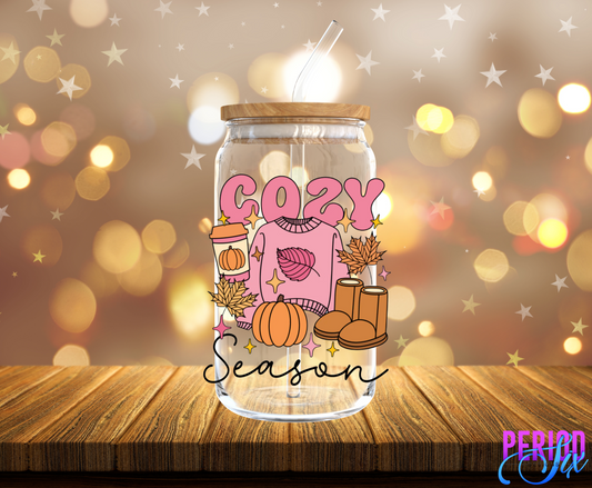 Fall Cozy Season UV DTF Decal