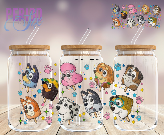 Bluey Popsicles UV DTF Wrap