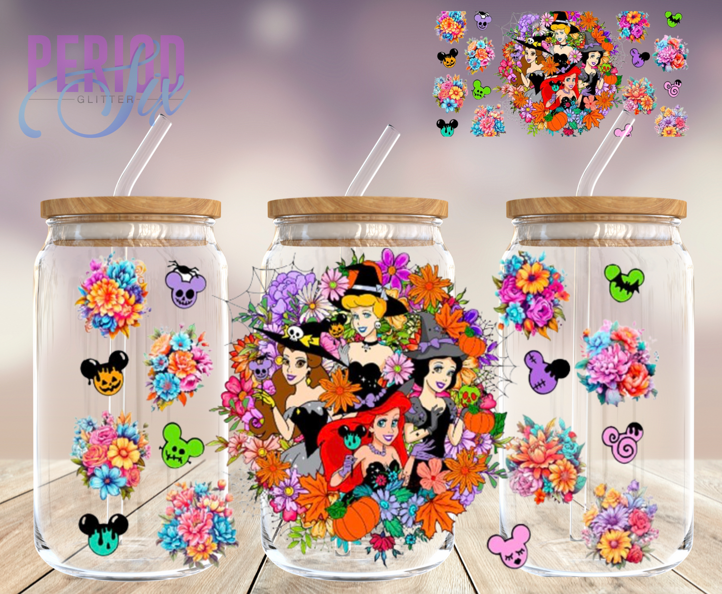 Gothic Disney Princess UV DTF Wrap