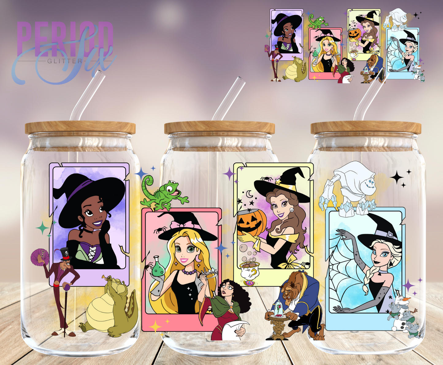 Halloween Disney Princess 1 UV DTF Wrap