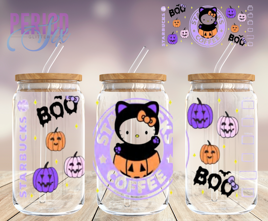 Halloween Hello Kitty Starbucks UV DTF Wrap