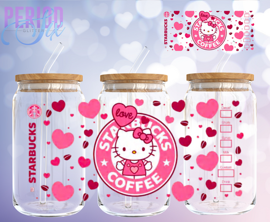 Hello Kitty Starbucks Valentines UV DTF Wrap
