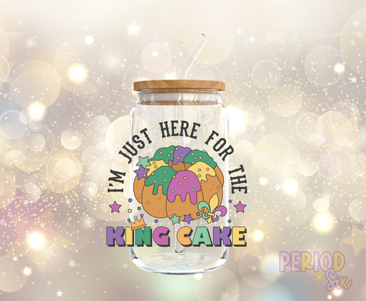 I'm Just Here For The King Cake UV DTF Decal