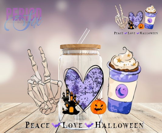 Peace Love Halloween UV DTF Wrap