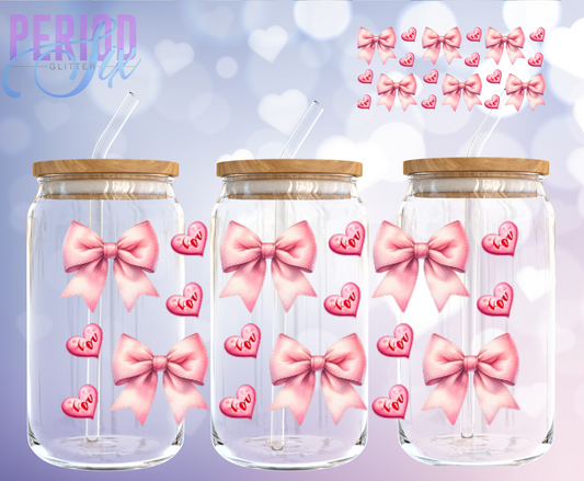 Pink Coquette Bows UV DTF Wrap