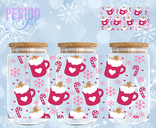 Pink Cocoa and Gingerbread UV DTF Wrap