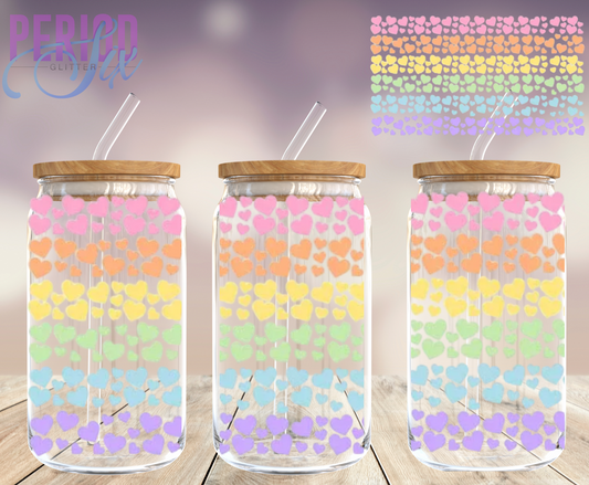 Ombre Pastel Hearts UV DTF Wrap