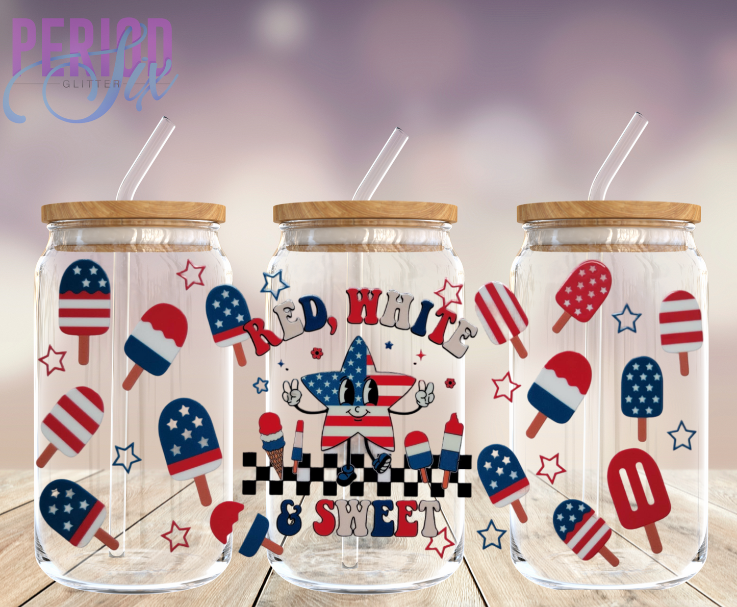Red White and Sweet UV DTF Wrap
