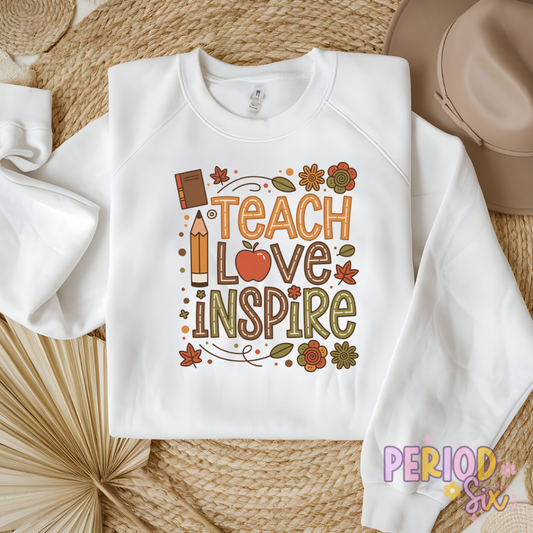 Teach Love Inspire (Fall) Heat Transfer DTF