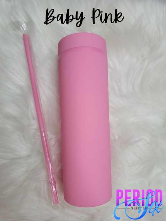 16oz Matte Skinny Tumbler - Multiple Colors